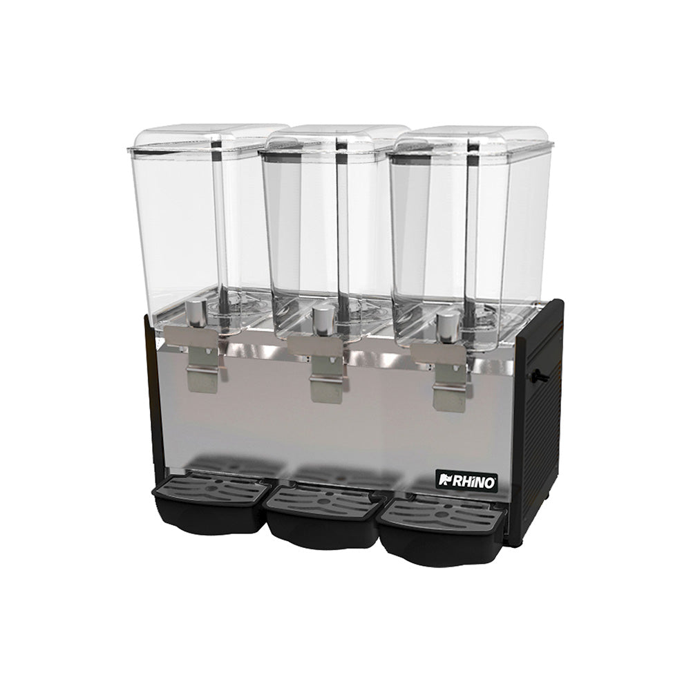 Dispensador De Bebidas Frias Rhino DISBEF-3T De 3 Tanques De 18 Litros Cada Uno