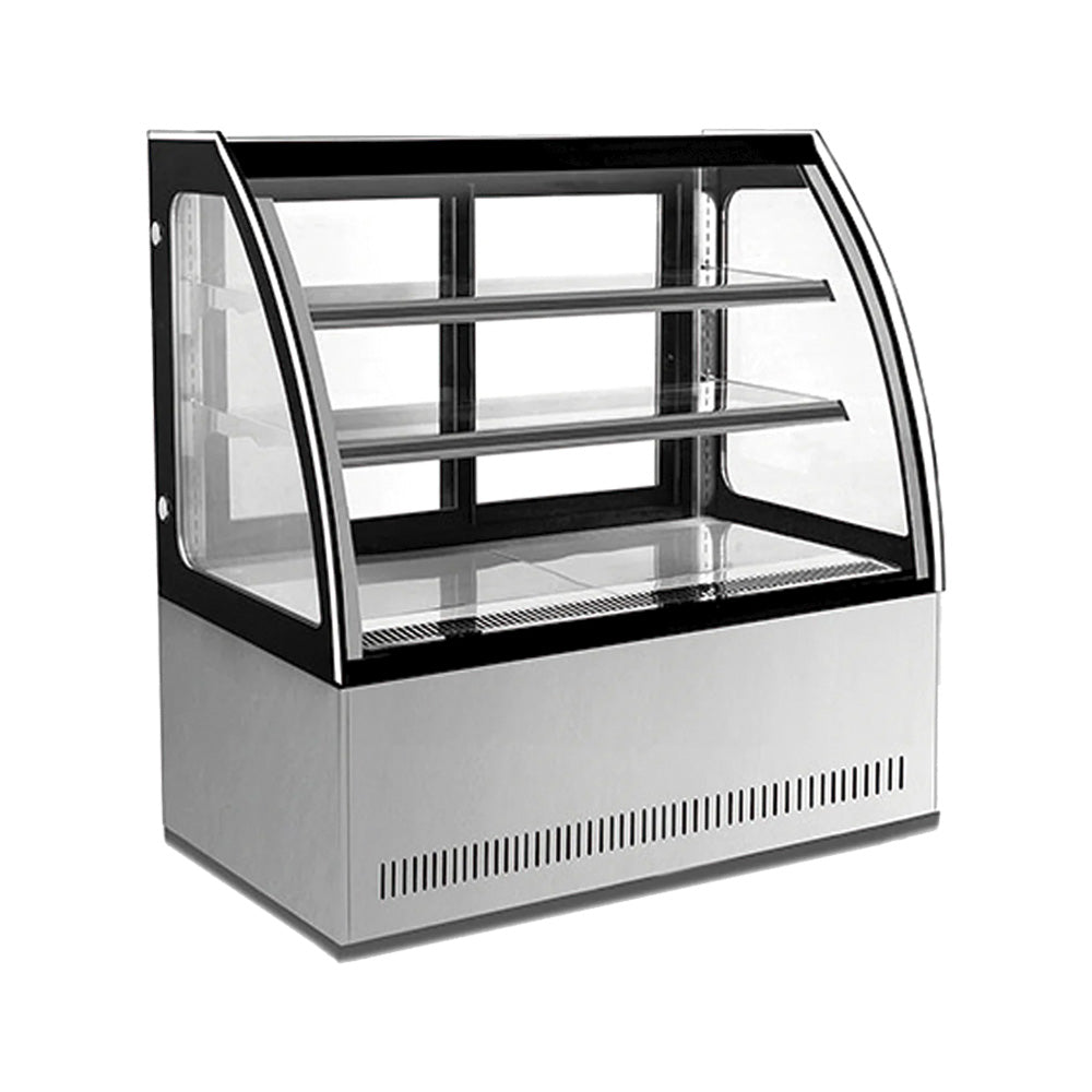 Vitrina Migsa GN-1200C2 * GN-1200D2 Exhibidora De Cristal Curvo