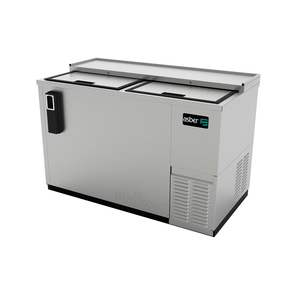 Botellero Refrigerado en Acero Inoxidable Asber ADBC-50-S-HC 2 Puertas Corredizas