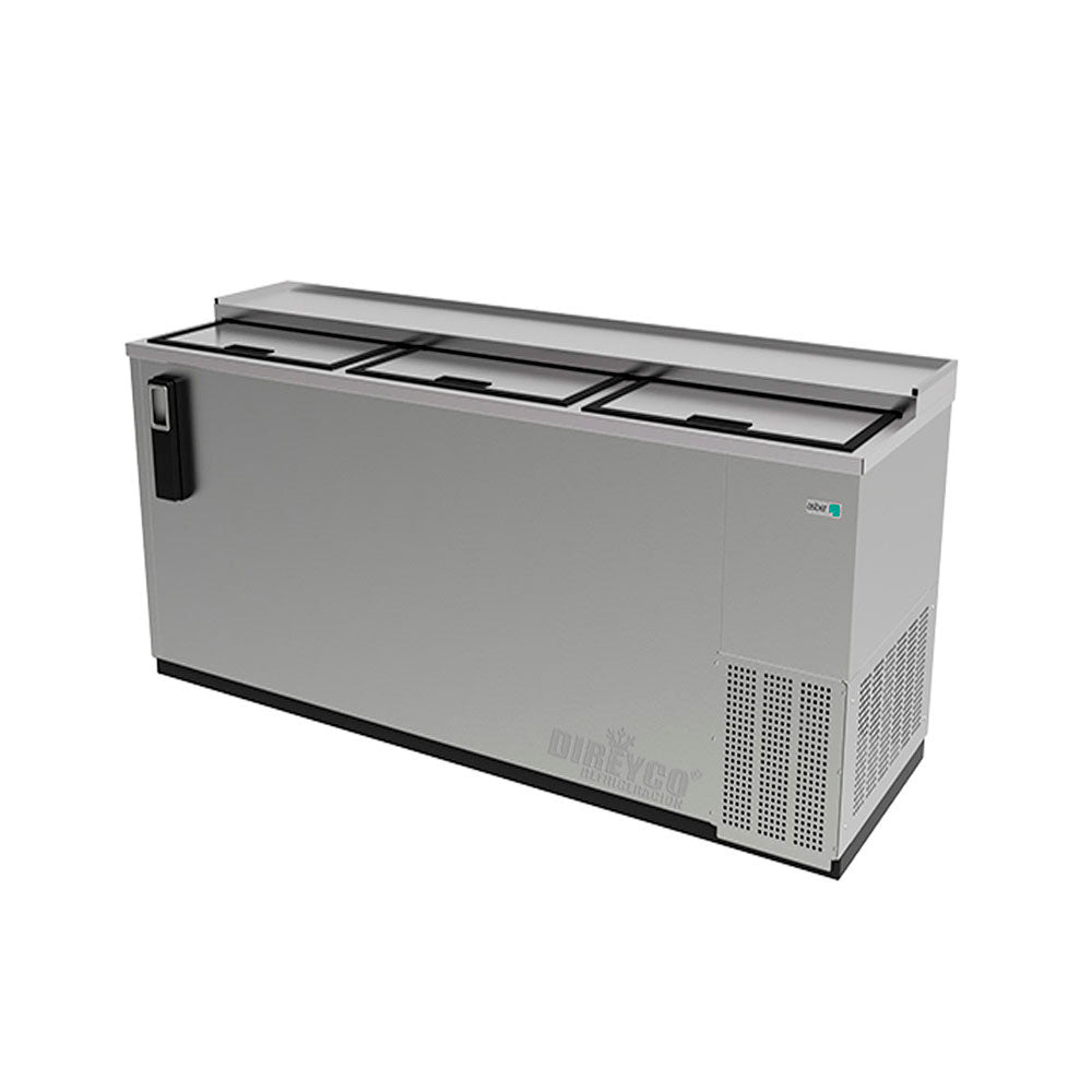 Botellero Refrigerado en Acero Inoxidable Asber ADBC-80-S-HC 3 Puertas Corredizas