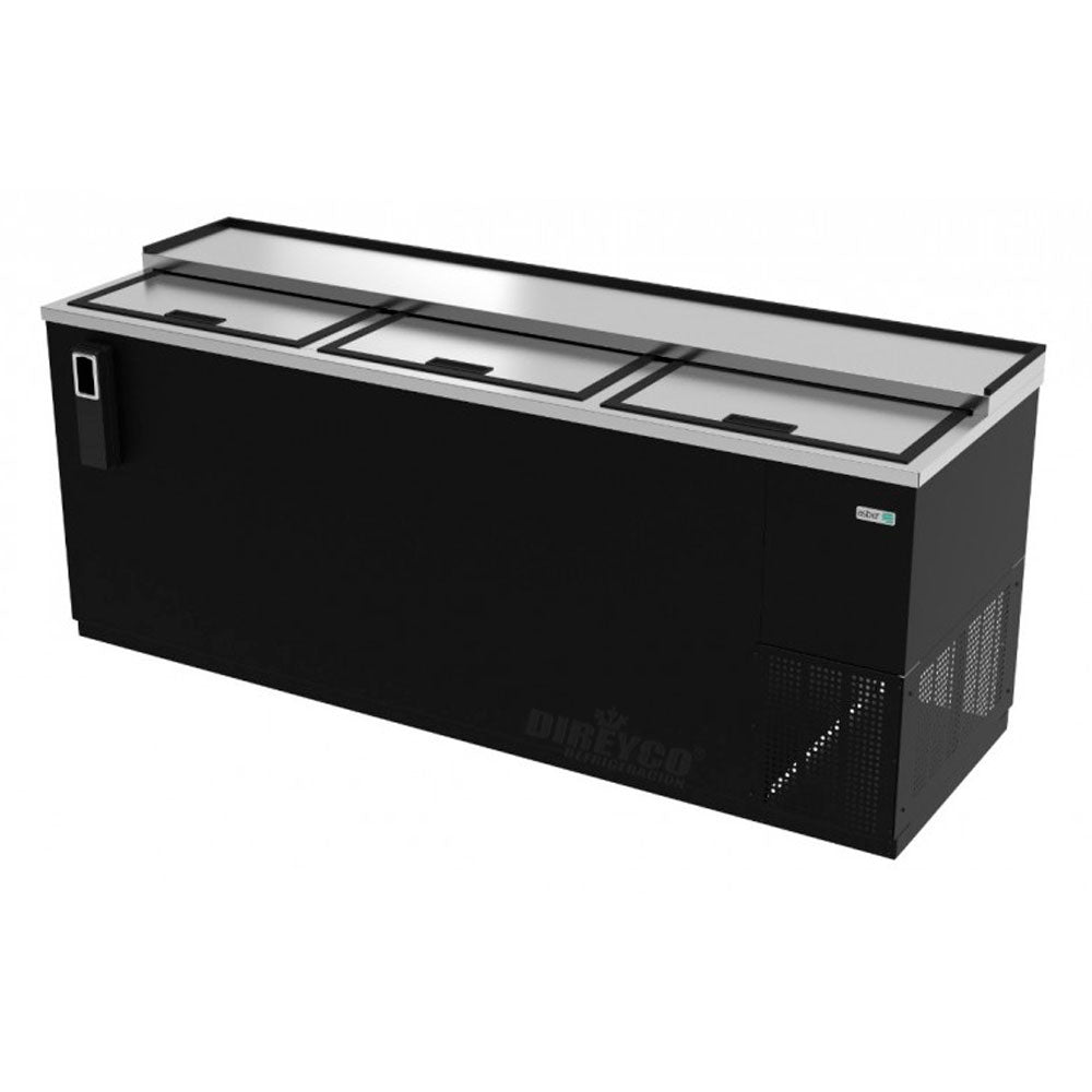 Botellero Refrigerado en Vinil Negro Asber ADBC-94-HC 3 Puertas Corredizas
