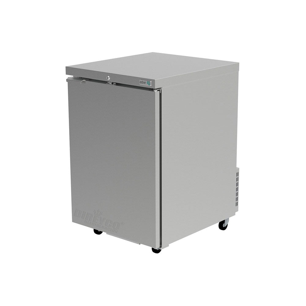 Refrigerador Contrabarra en Acero Inox Asber ABBC-23-S-HC Puerta Solida