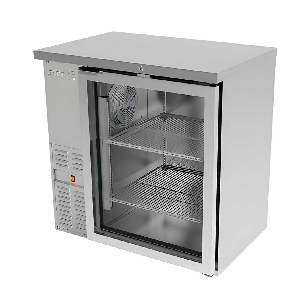 Refrigerador Contrabarra en Acero Inox Asber ABBC-23-SG-HC Puerta Cristal