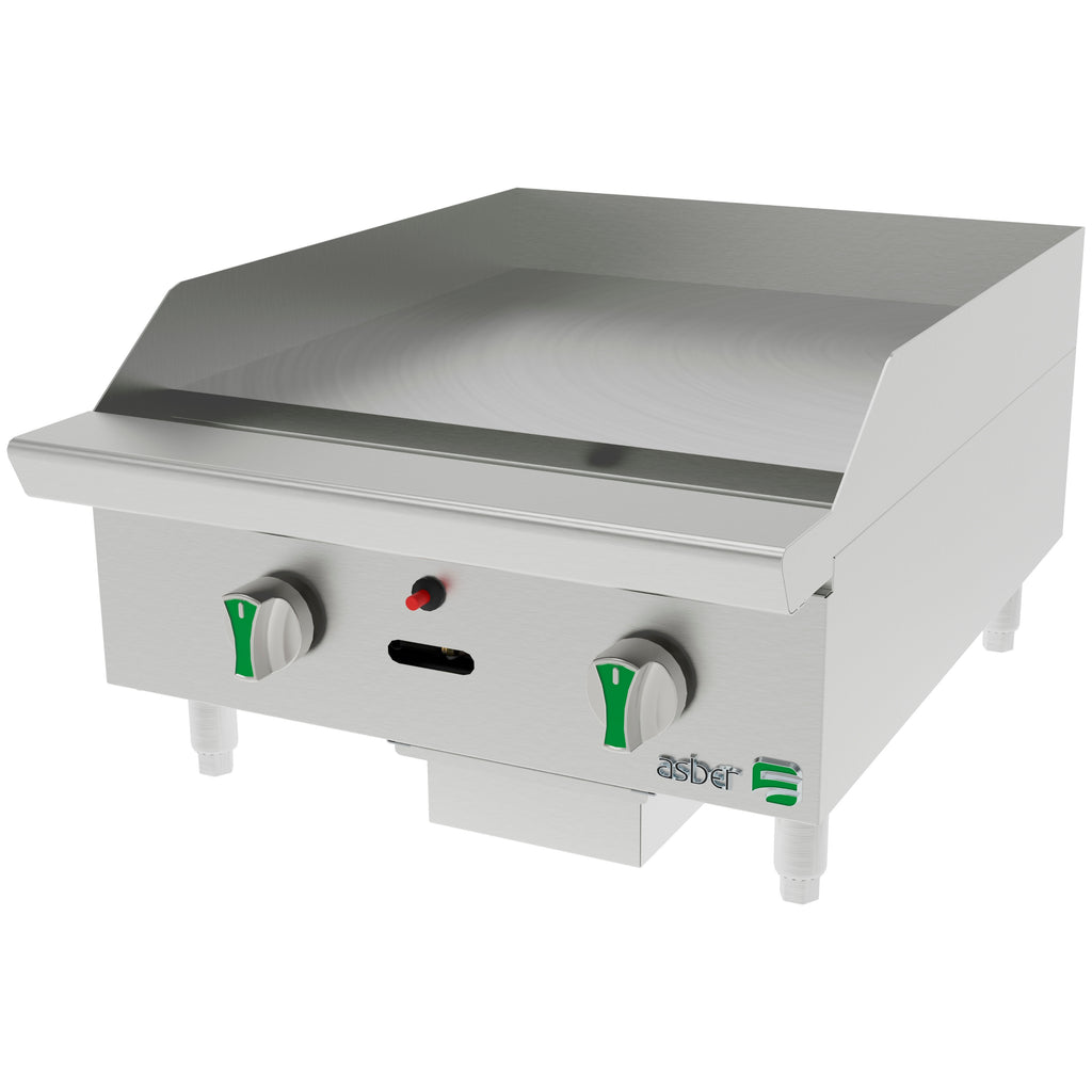 Plancha Asber AETG-24-EM Termostatica a gas con placa 3/4" Emerald Line