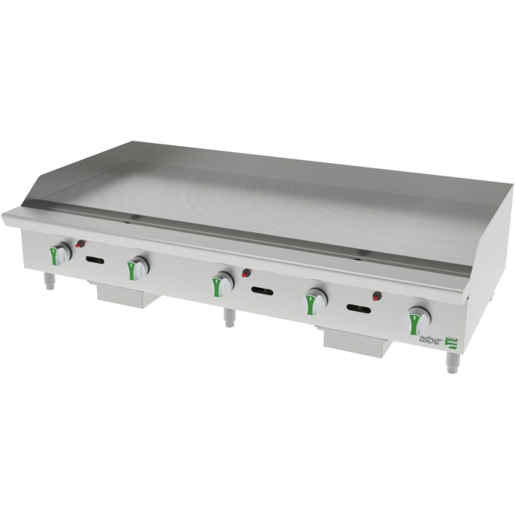 Plancha Asber AETG-60-EM Termostatica a gas con placa 3/4" Linea Emerald