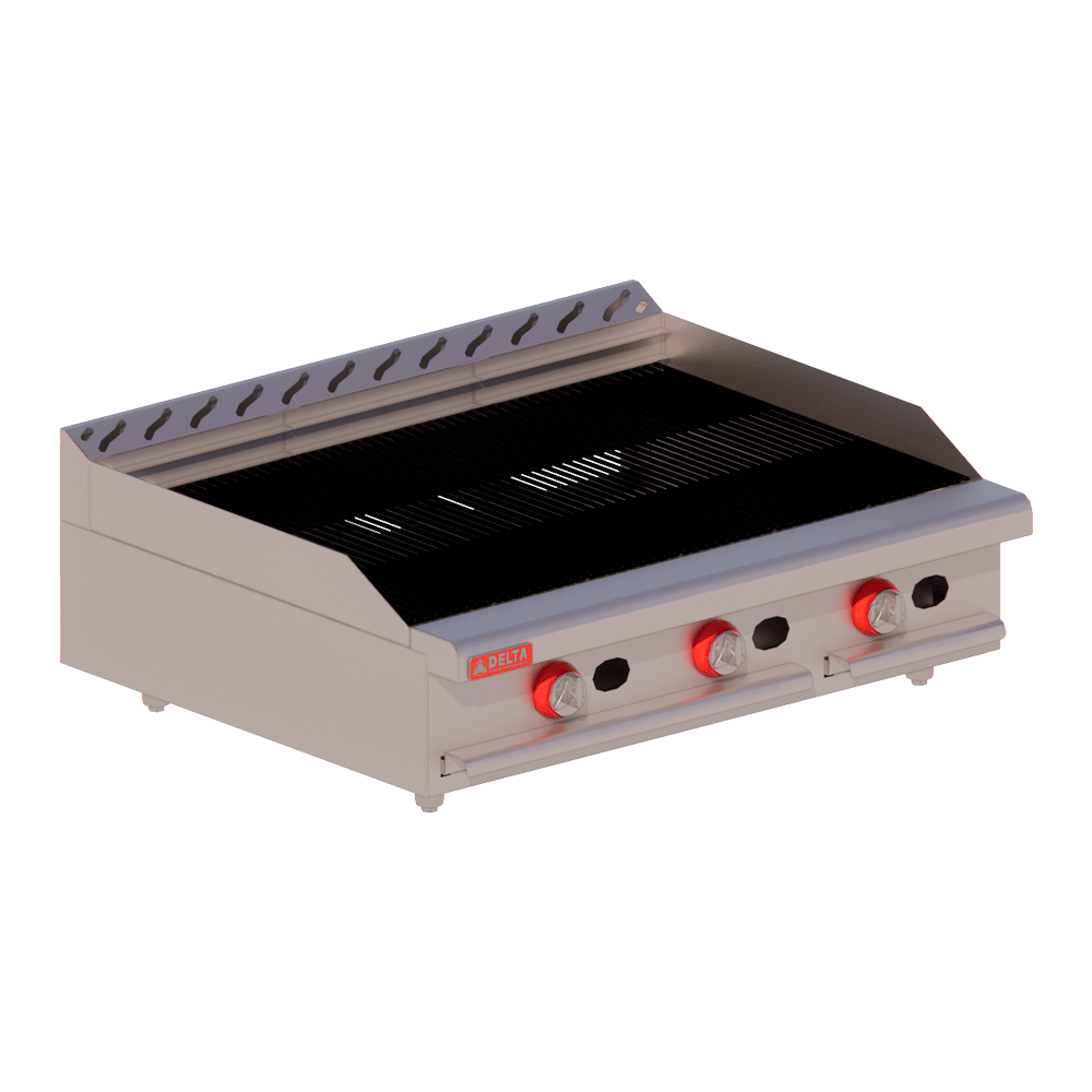 Asador Delta 3-ASR-TOP De 3 Secciones A Gas Linea TOP