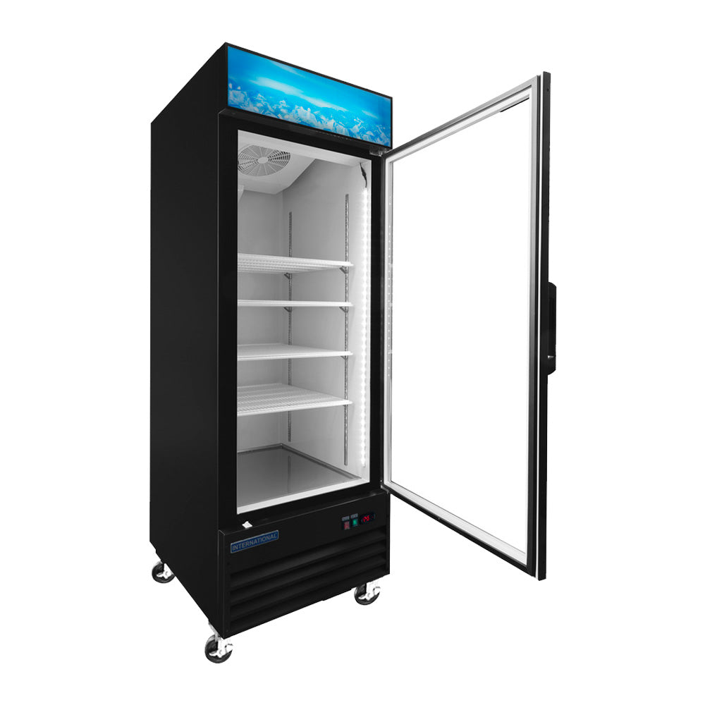 Congelador Vertical International INT-CV-1PV-AI Puerta De Vidrio