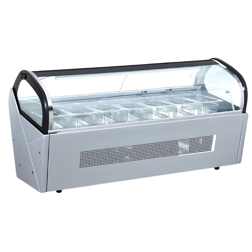 Vitrina Exhibidora De Helados Migsa RTD-142L De 7 Insertos Sobre Mostrador