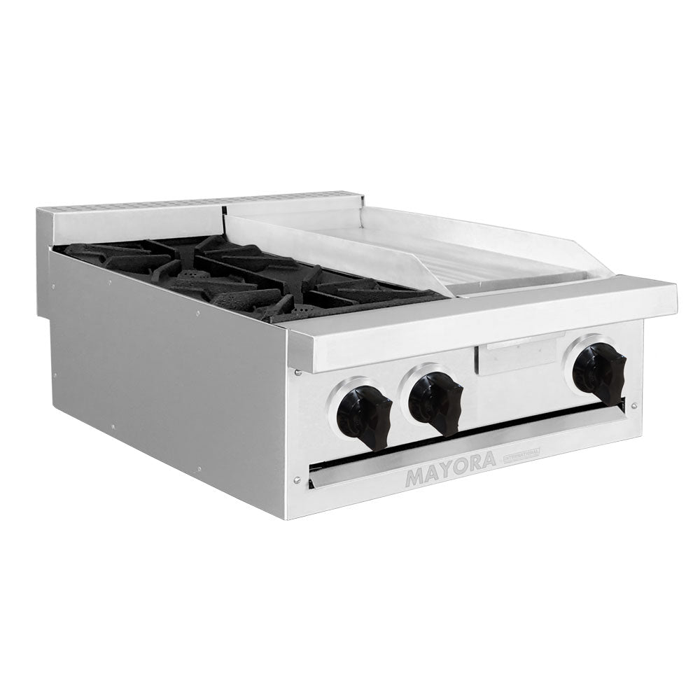 Estufa Modular International Mayora EM2-1Q+1P De 2 Quemadores Y Plancha
