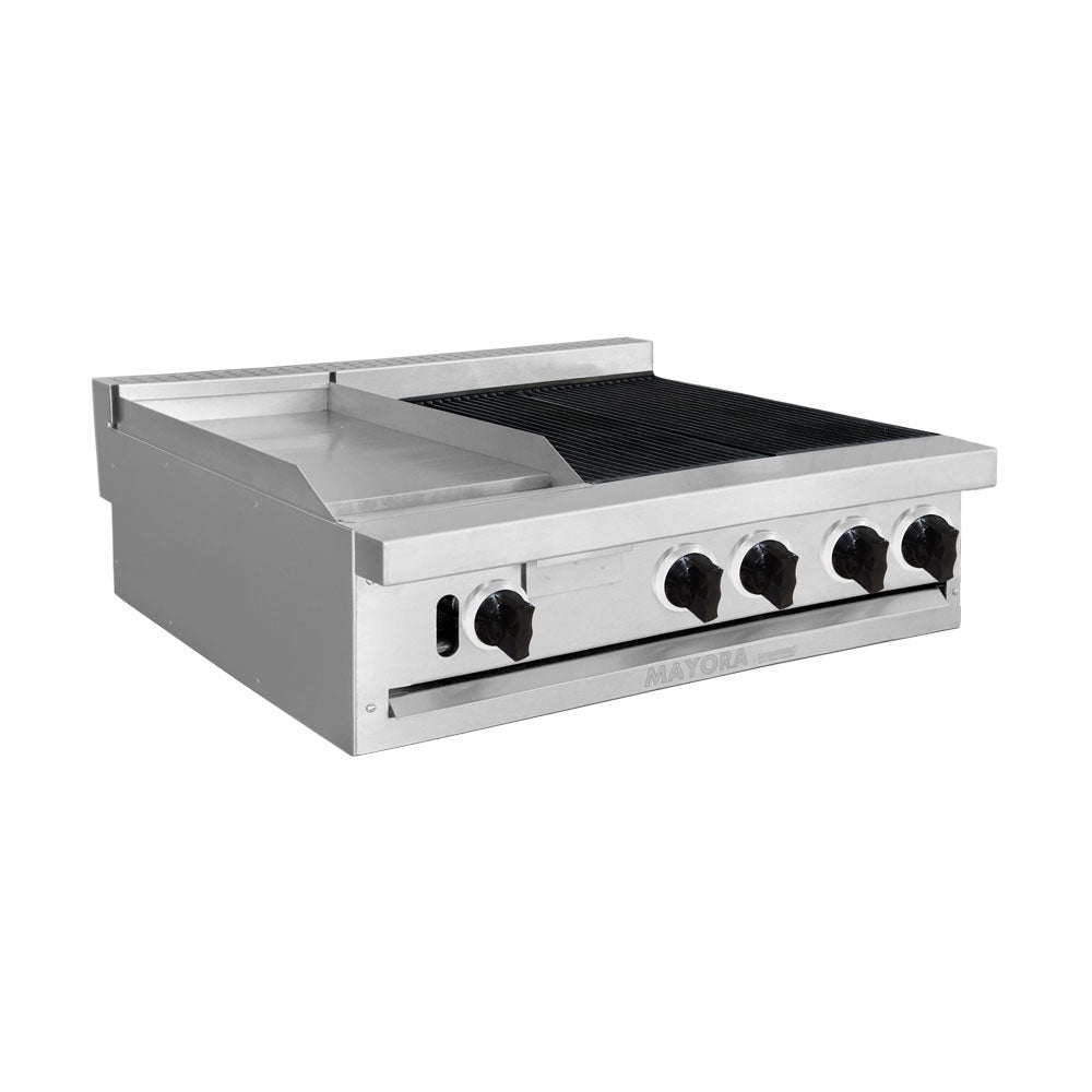 Estufa Modular International Mayora EM3-1P+2A Con Plancha y 2 Secciones De Asador
