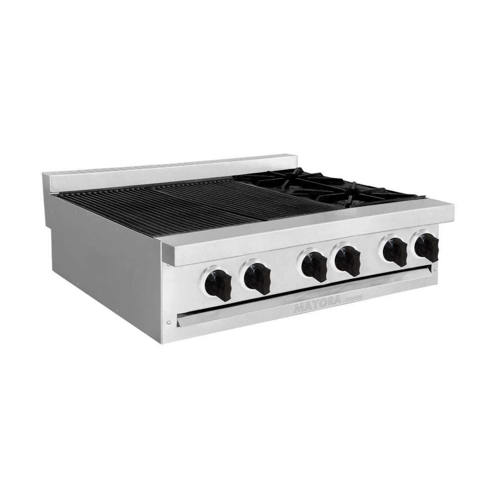Estufa Modular International Mayora EM3-2A+1Q Con 2 Secciones De Asador y 2 Quemadores