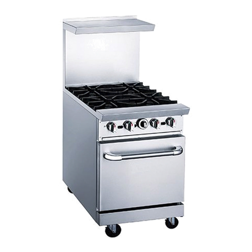 Estufa Comercial A Gas Migsa DCR24-4Q De 4 Quemadores Y Horno