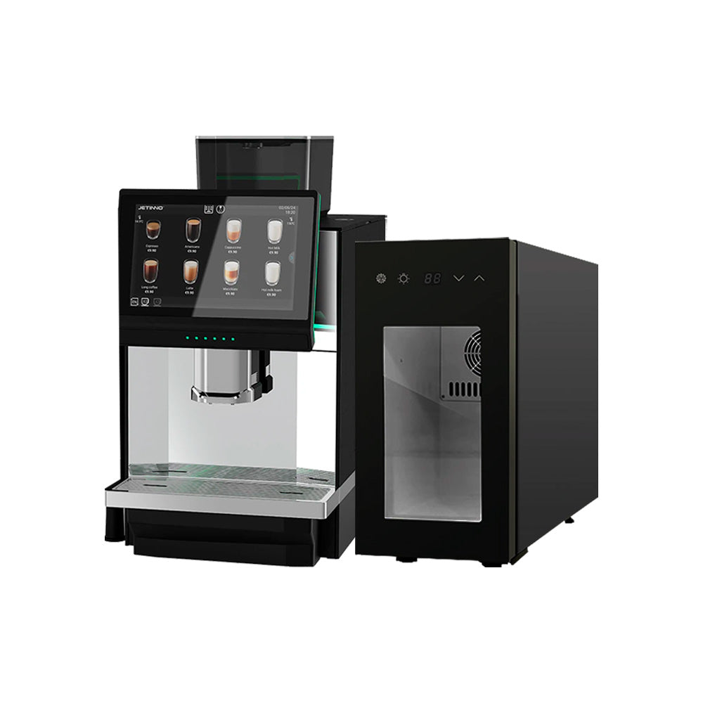 Cafetera Super Automatica International JL36 Con Pantalla Tactil, Molino De Cafe Y Milk Cooler JMC09