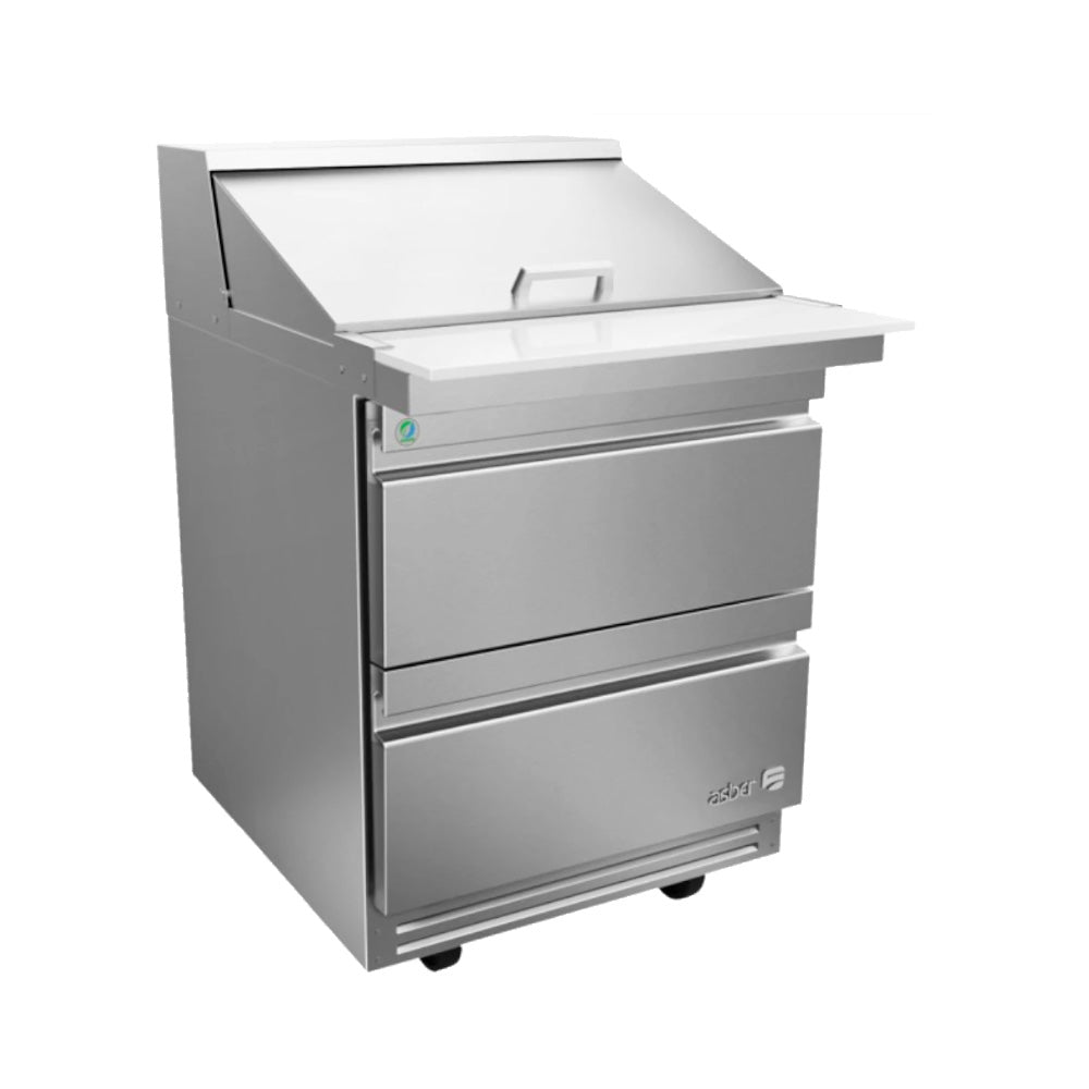 Mesa Refrigerada Asber APTM-27-12-D2 P HC Preparación Mega-Top De 12 Insertos Con Canjones Refrigerados