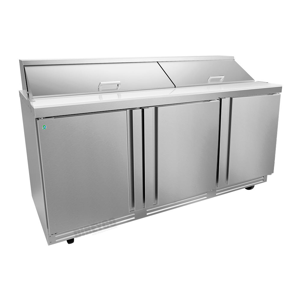 Mesa Refrigerada Asber APTM-72-30 P HC Preparación Mega-Top De 18 Insertos