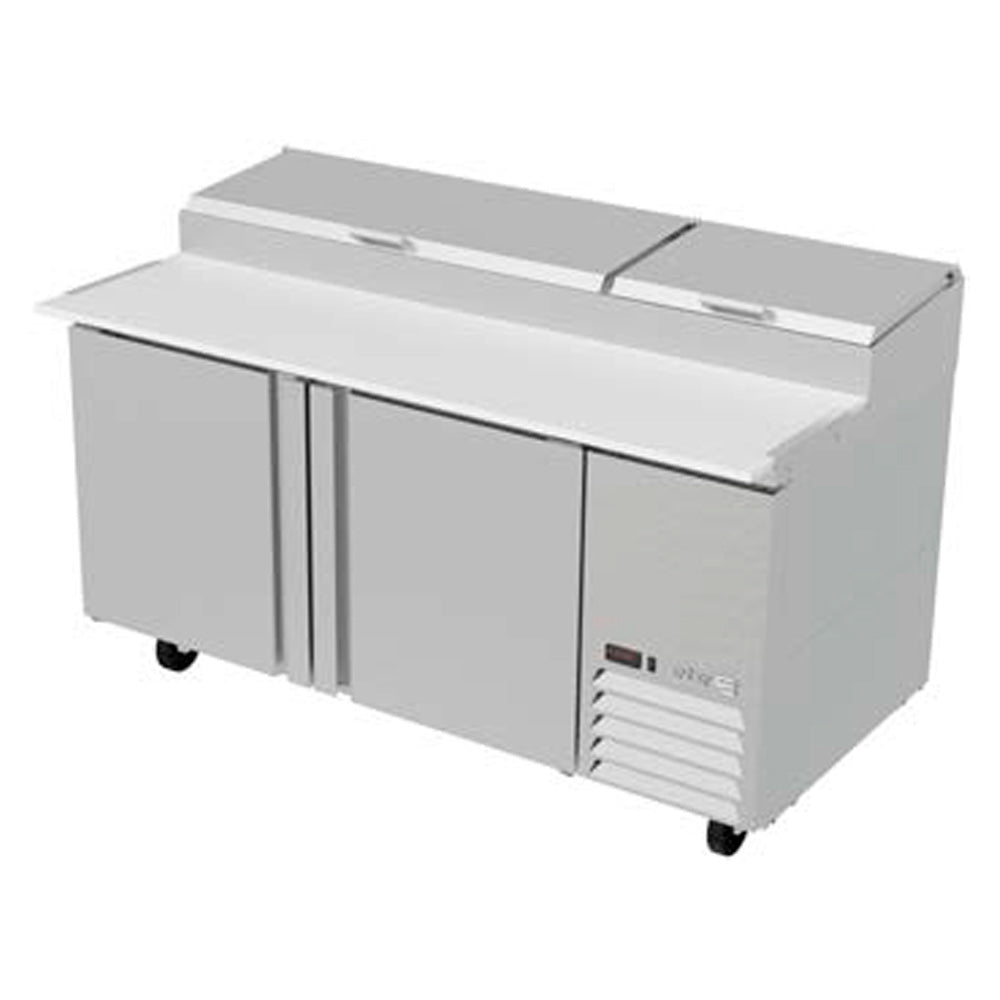 Mesa Refrigerada Asber APTP-67 P HC Para Preparacion De Pizzas De 9 Insertos
