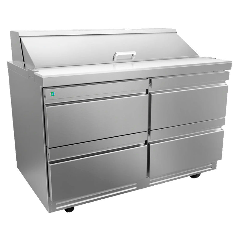 Mesa Refrigerada Para Preparacion De Ensaladas APTS-60-16-D4 P HC De 16 Insertos Con Cajones Refrigerados