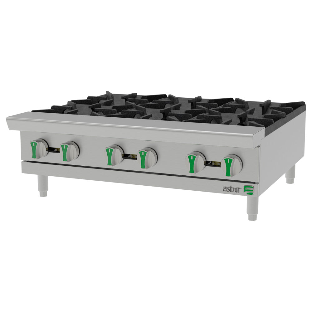 Parrilla Asber AEHP-6-36-EM De 6 Quemadores EMERALD LINE