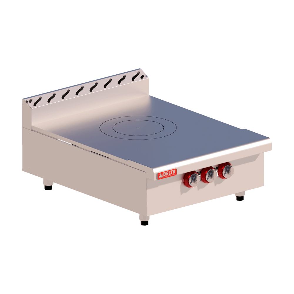 Plancha Francesa Delta 2-PF De Quemador Triple Concentrico Linea TOP