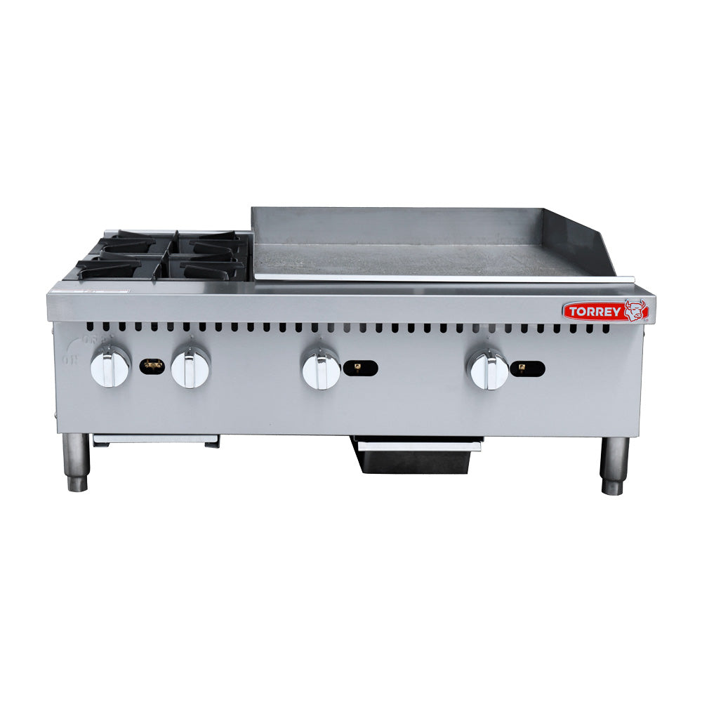 Plancha Y Parrilla Torrey MIX PLPA-2Q De 2 Quemadores  A Gas - CQPLPA2Q03