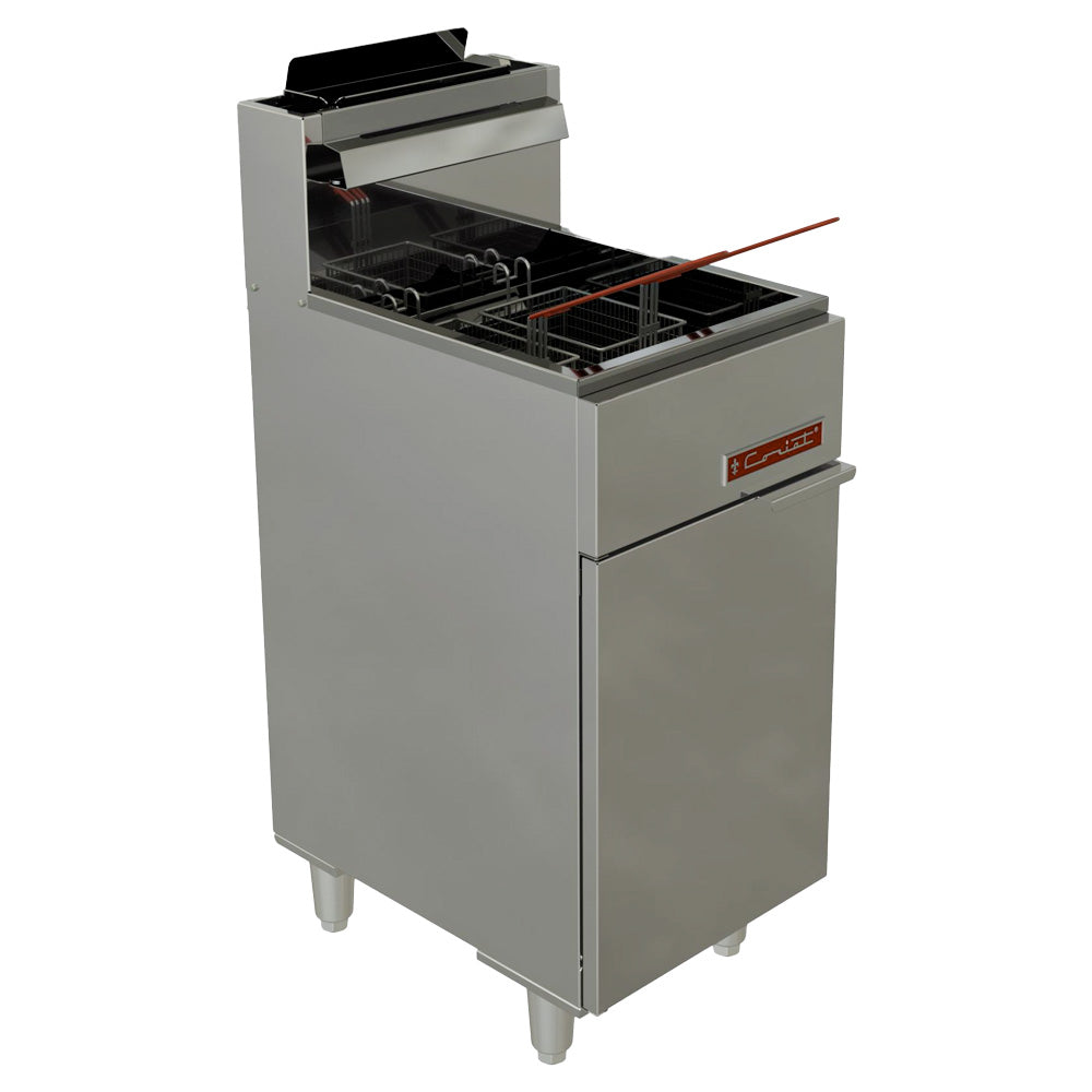 Freidora Coriat TURBO-25.5-4Q HD Con Dos Canastillas, Capacidad De 25.5 Litros De Aceite Con 4 Quemadores de Recuperación Inmediata Linea Premium