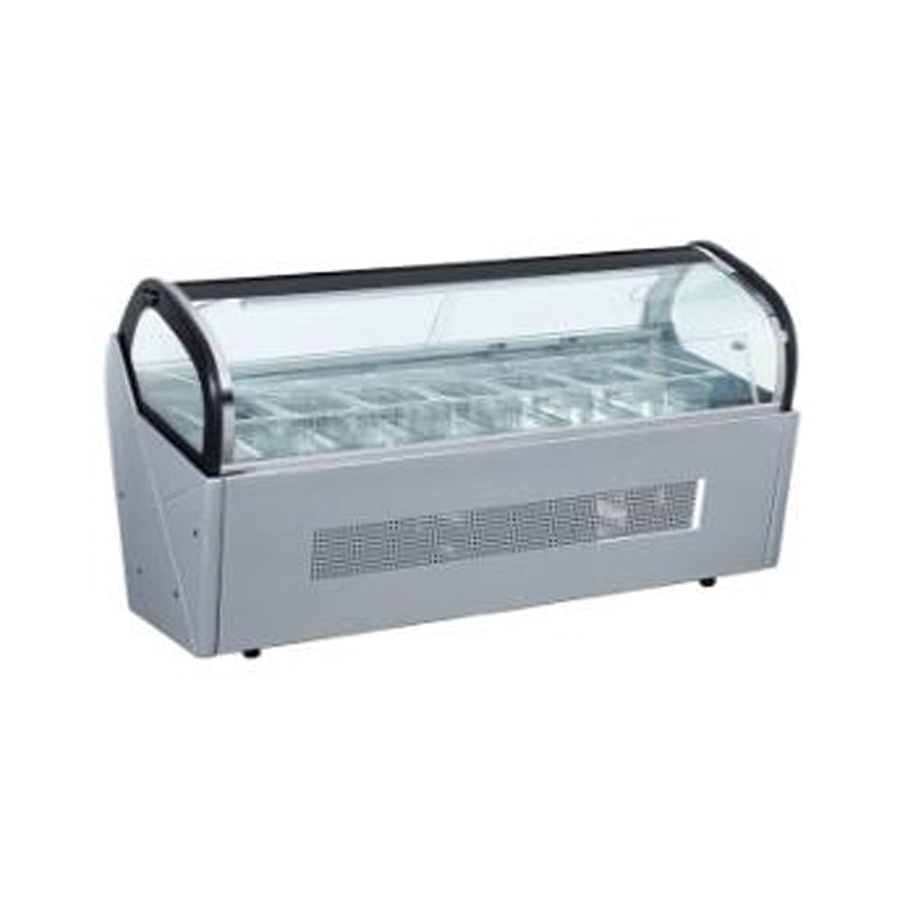 Vitrina Exhibidora De Helados Migsa RTD-142L De 8 Insertos Sobre Mostrador