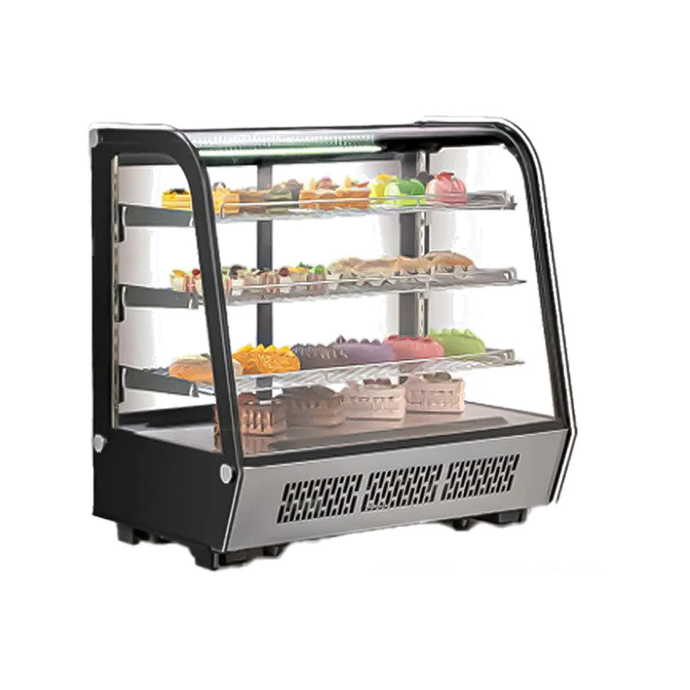 Vitrina Refrigerada Migsa CW-145R Cristal Curvo Con 4 Niveles De Exhibicion