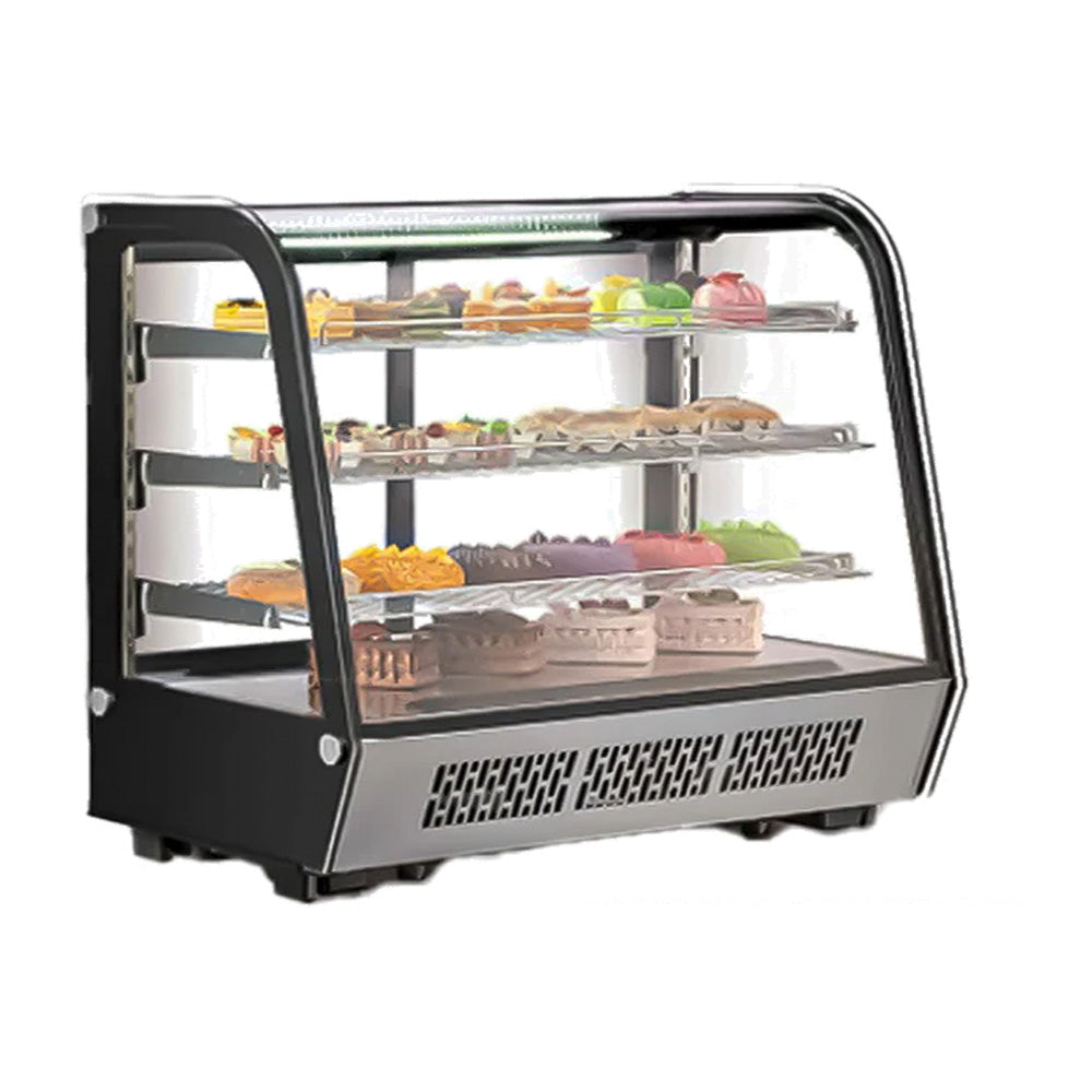 Vitrina Refrigerada Migsa CW-235R Cristal Curvo Con 4 Niveles De Exhibicion