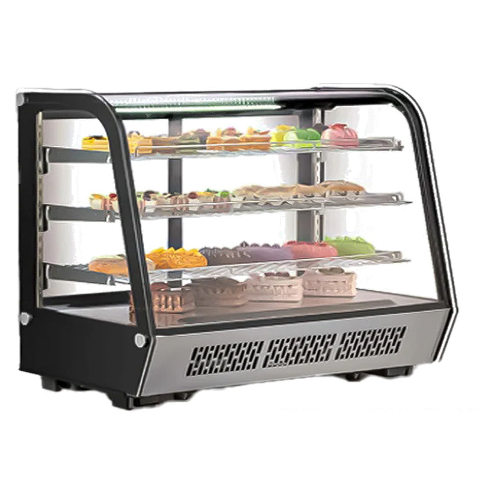 Vitrina Refrigerada Migsa CW-295R Cristal Curvo Con 4 Niveles De Exhibicion