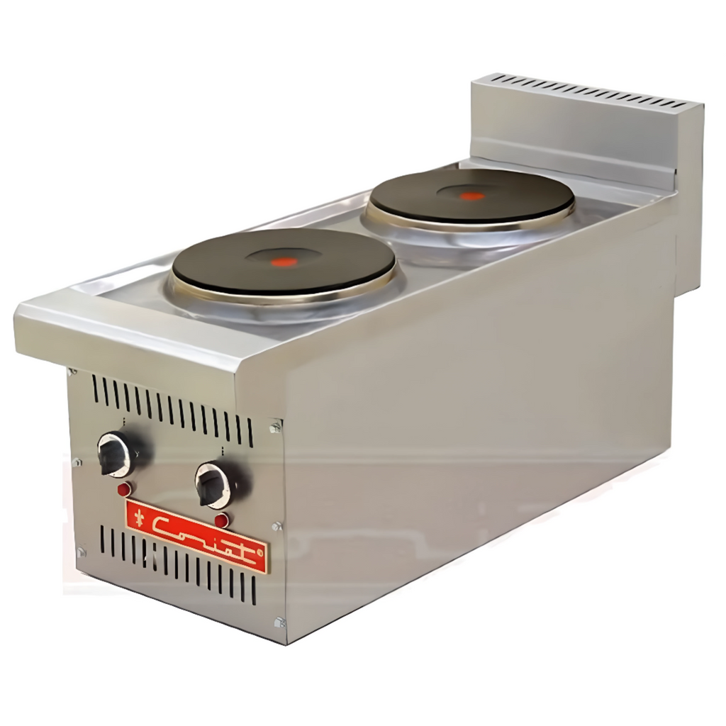 Parrilla Eléctrica Coriat PCV-2-E en Lámina de Acero Inoxidable.