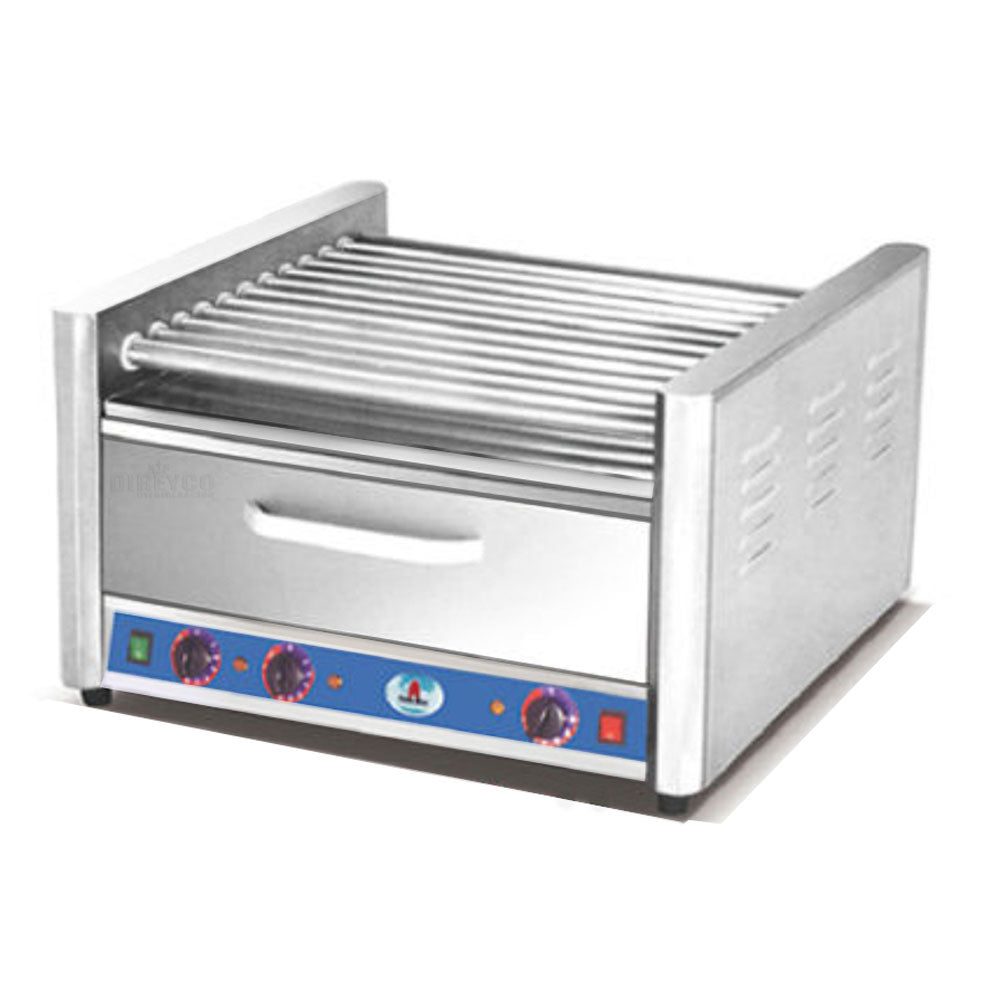 Asador De Salchichas Migsa HHD-09A Rolador De 9 Rodillos Y Cajon Para Pan