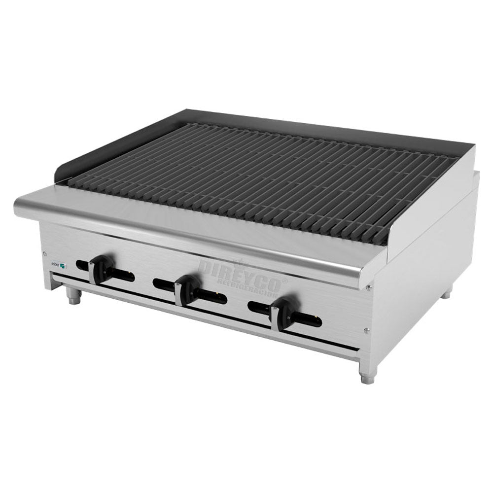 Asador Piedra Volcanica Asber AECRB-36 con sercha perimetral
