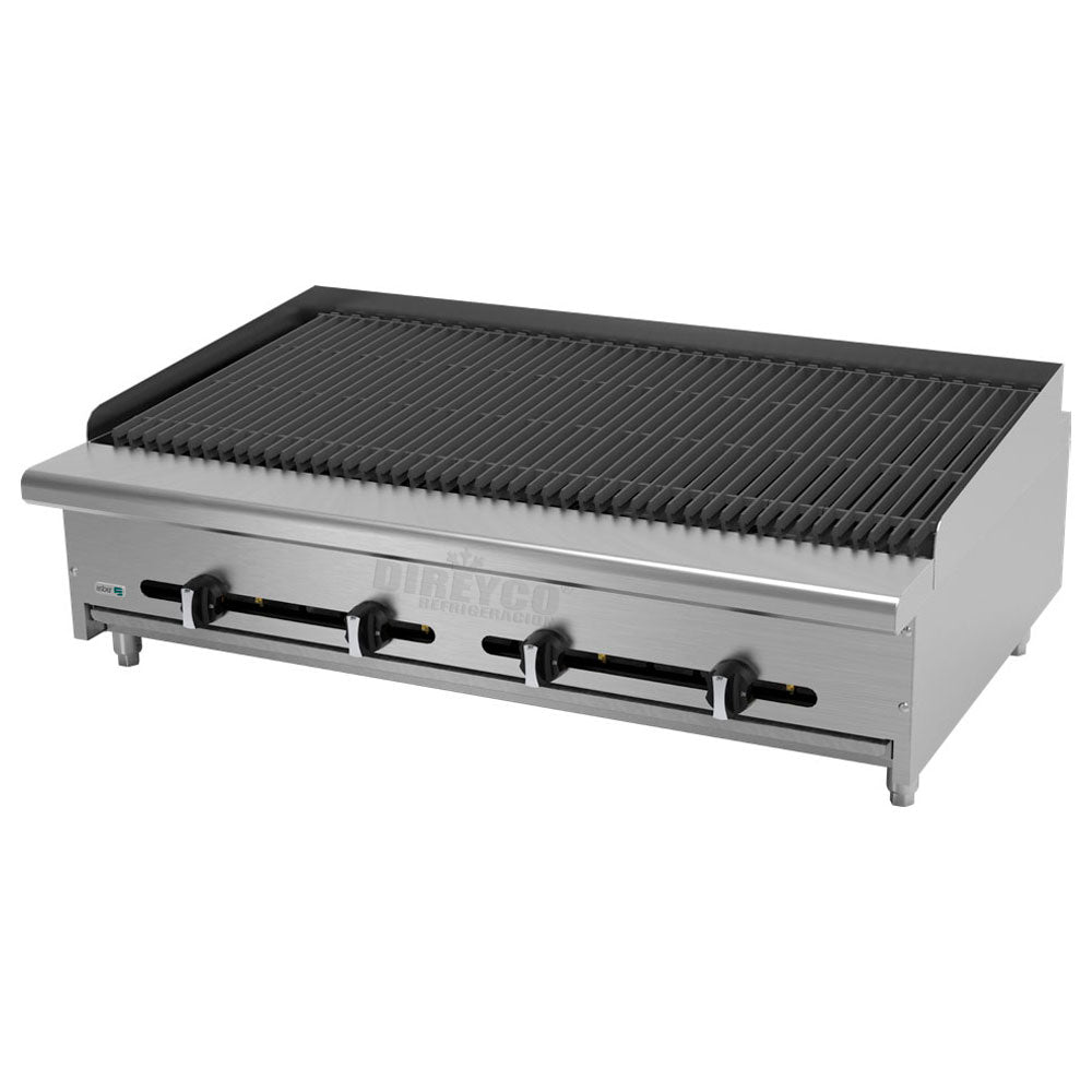 Asador Piedra Volcanica Asber AECRB-48 con sercha perimetral