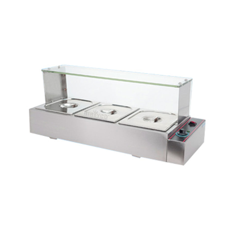 Baño María Electrico Migsa BN-B22 En Acero Inoxidable Para 3 Insertos Medios