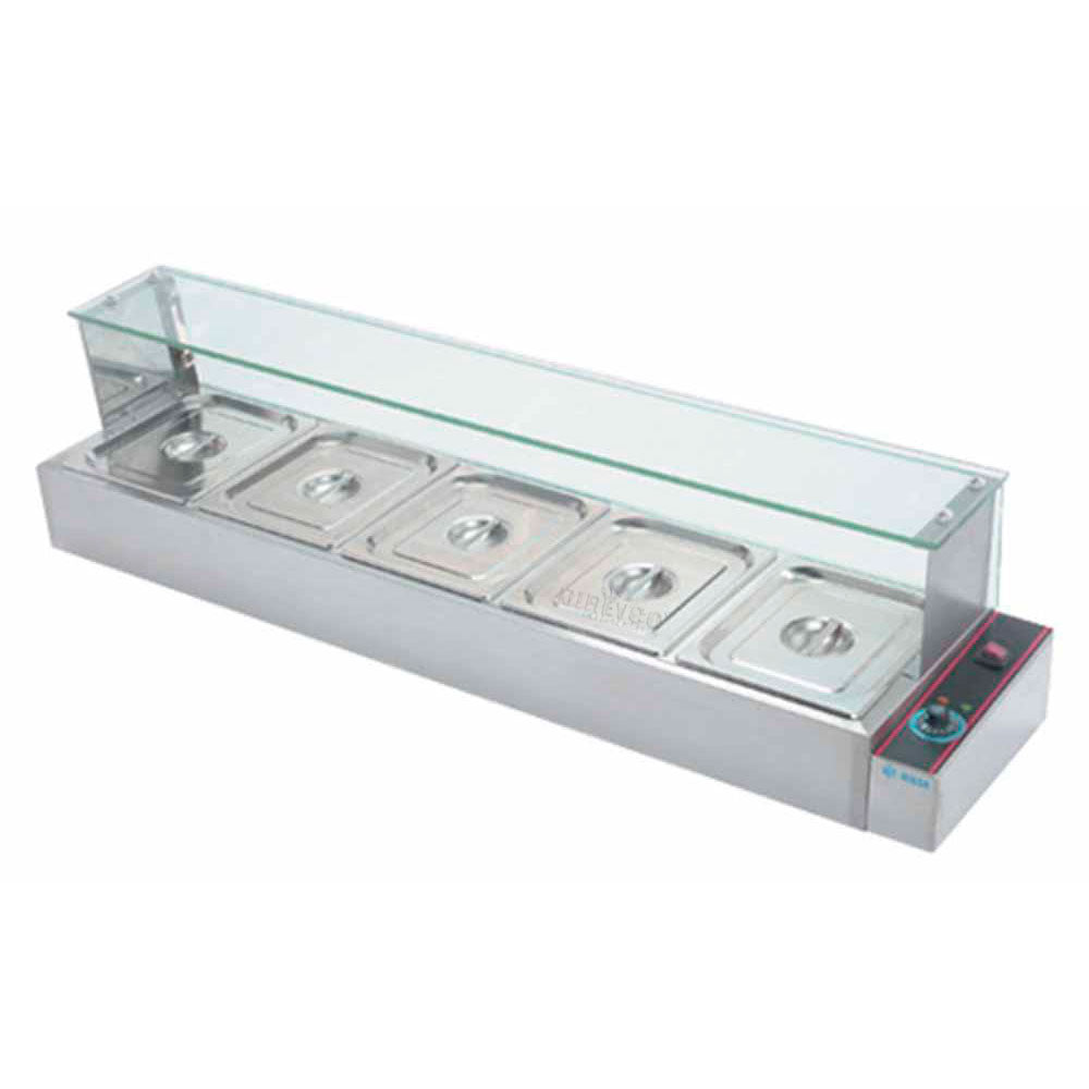 Baño María Electrico Migsa BN-B24 En Acero Inoxidable Para 5 Insertos Medios