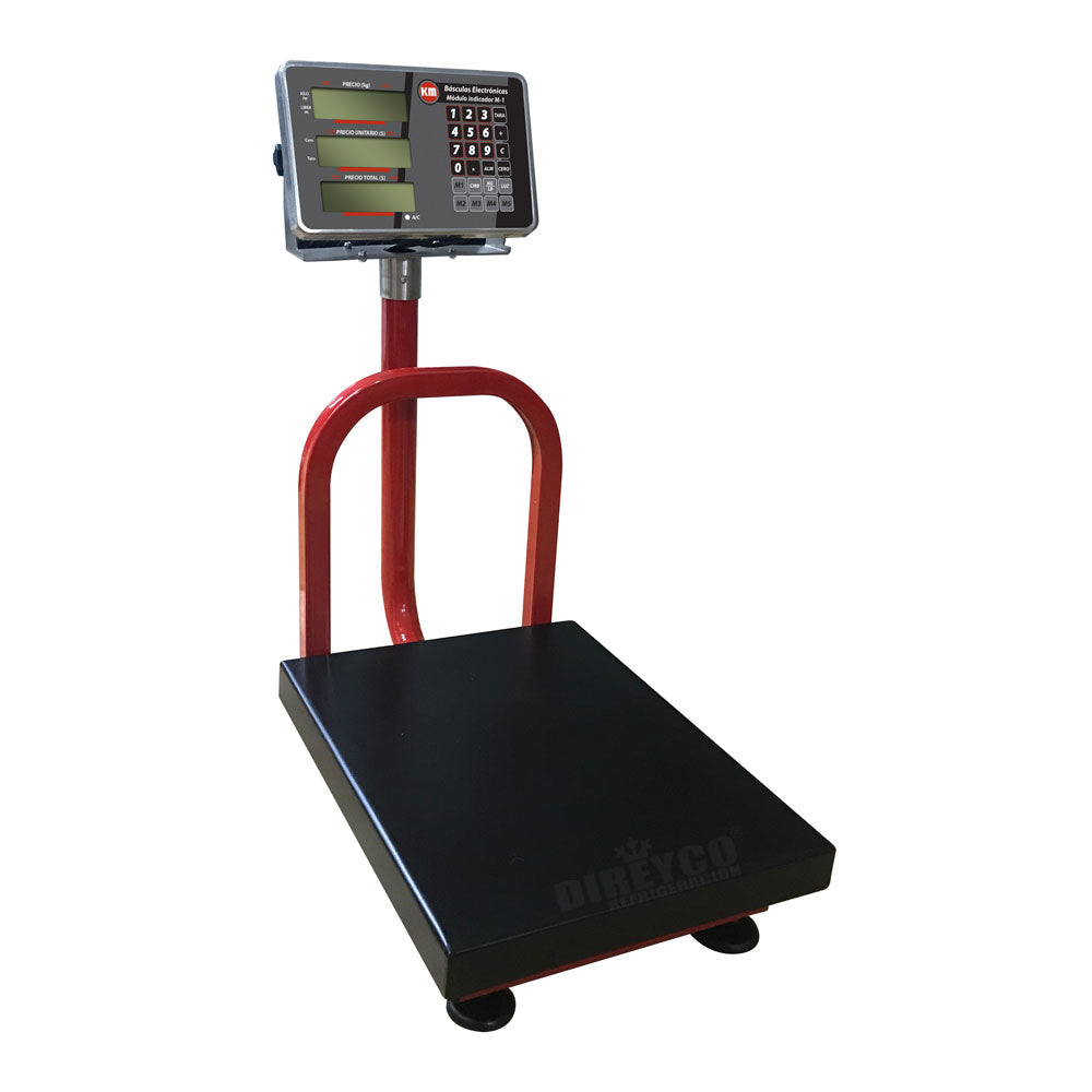 Bascula De Plataforma KM Mod. KM-100 LN Charola De Lamina Negra Para 100 Kilos
