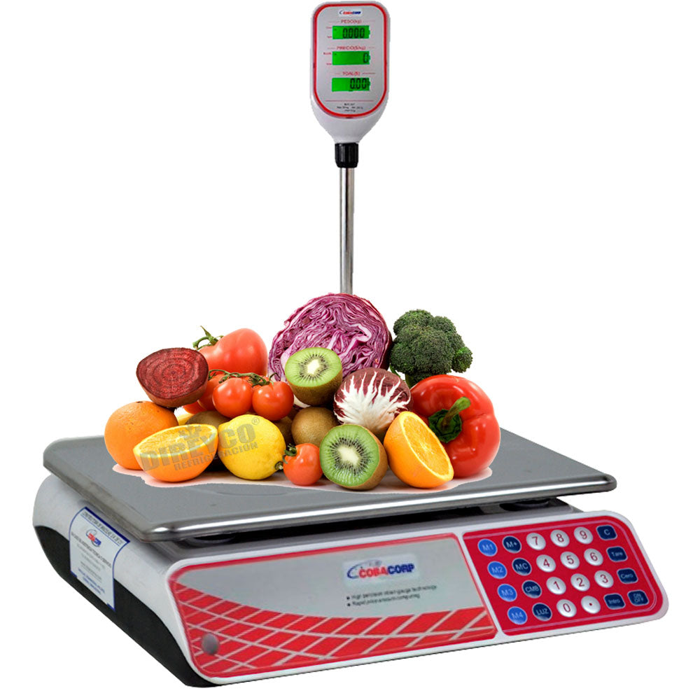 Báscula Electrónica Cobacorp BCC-30T Con Torreta Indicadora Capacidad De 30 Kg