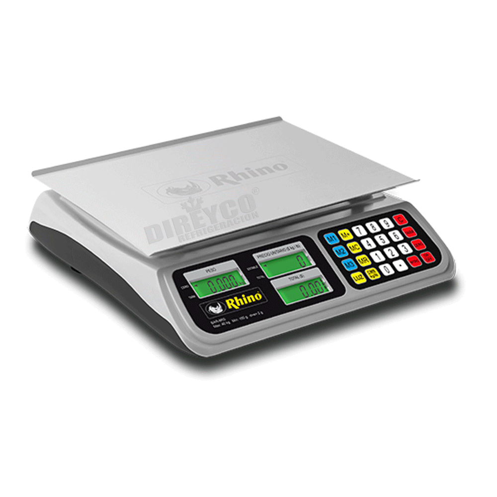 Bascula Electronica Rhino BAR-8RS Con Multifunciones Y USB Para 40 Kg