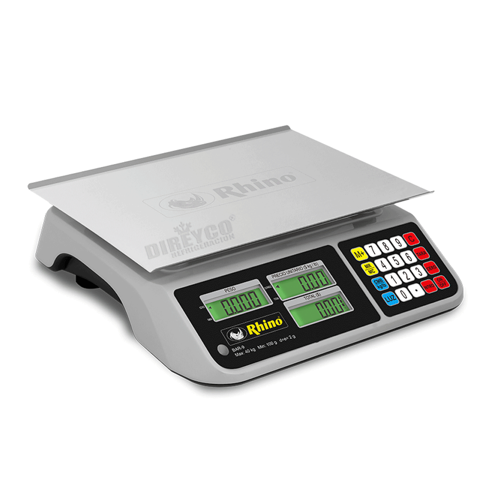 Bascula Electronica Rhino BAR-9 Con Multifunciones Y USB Para 40 Kg