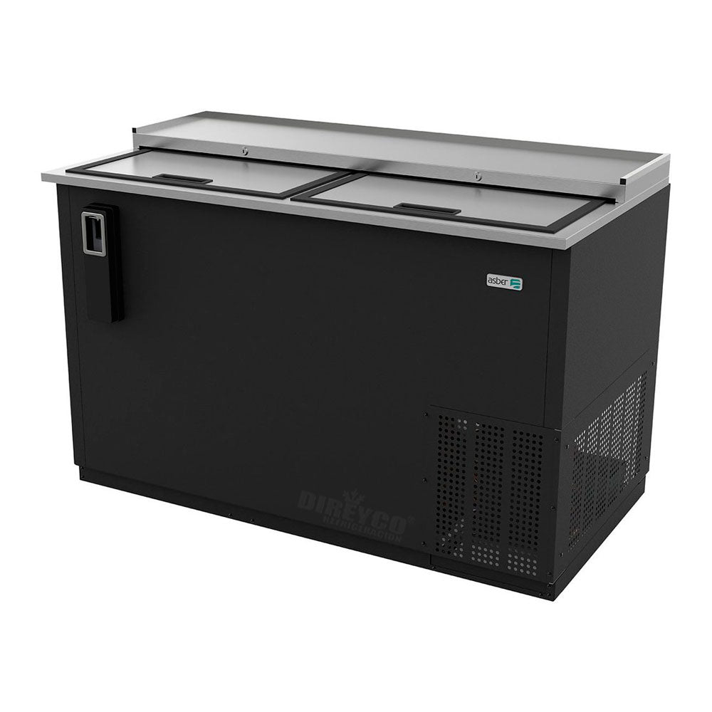 Botellero Refrigerado en Vinyl Negro Asber ADBC-50-HC 2 Puertas Corredizas