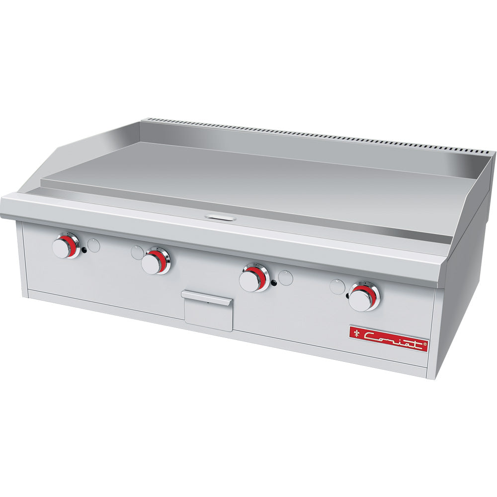 Plancha Coriat CV-4 MASTER De 4 Quemadores Tubulares Tipo "U", Placa de 3/4" De Espesor Linea Premium