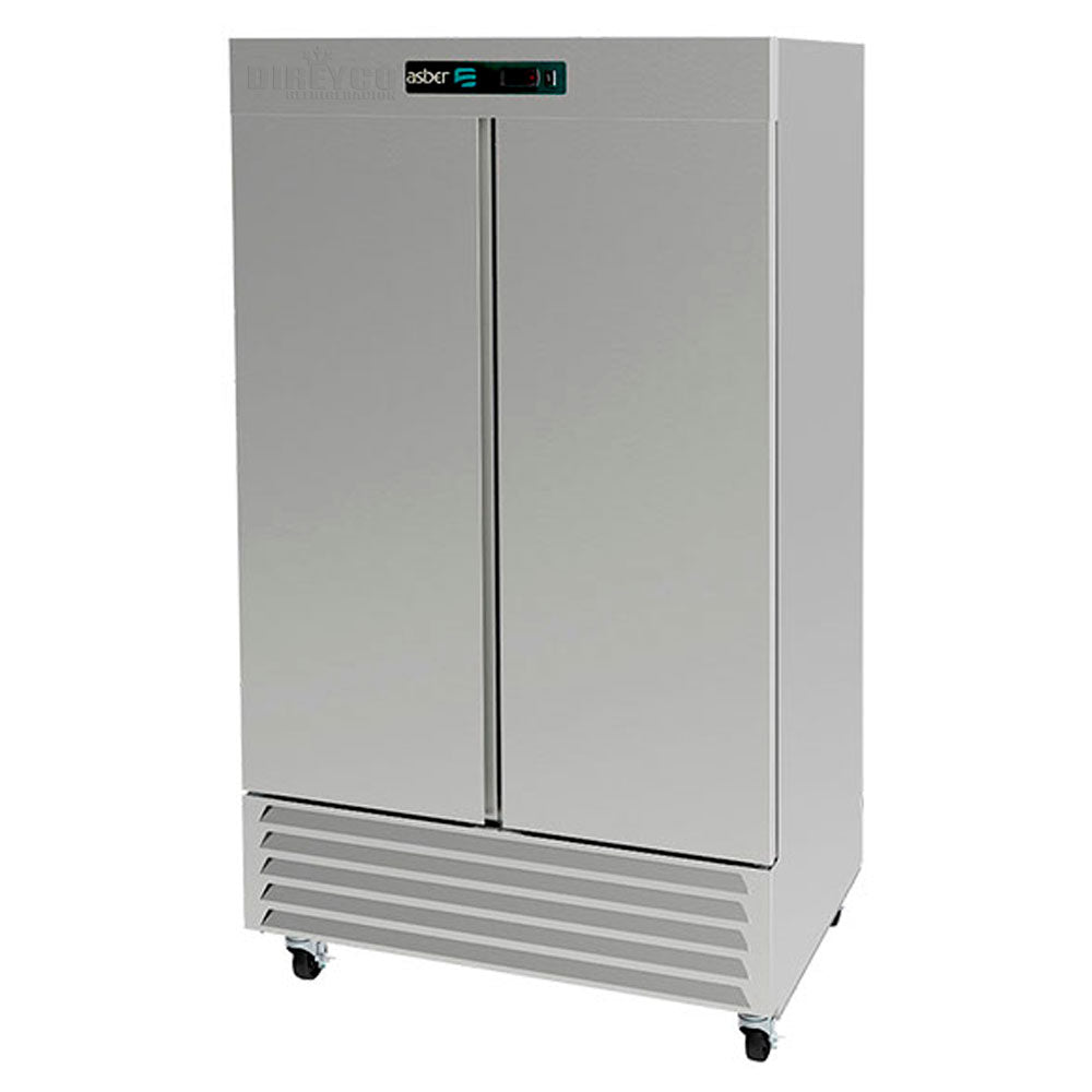 Congelador Asber ARF-37 HC Doble Puerta Solida Acero Inoxidable