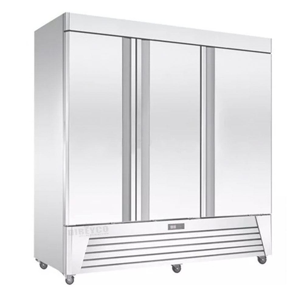 Congelador Vertical Migsa UR-78F-3 Acero Inoxidable Triple Puerta Solida