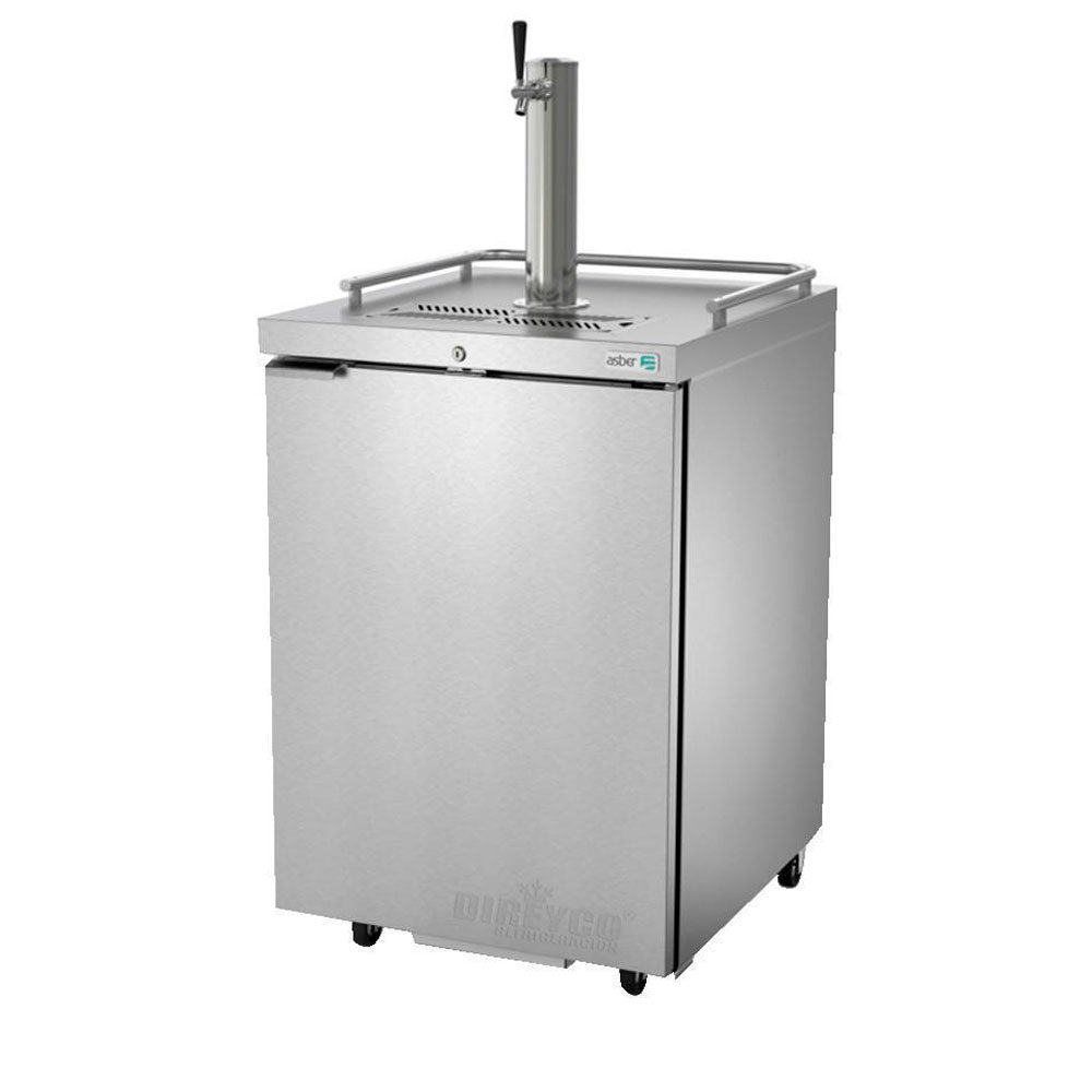 Dispensador de Cerveza de Barril Acero Inox Asber ADDC-23-S-HC 1 Torre 1 Disparo