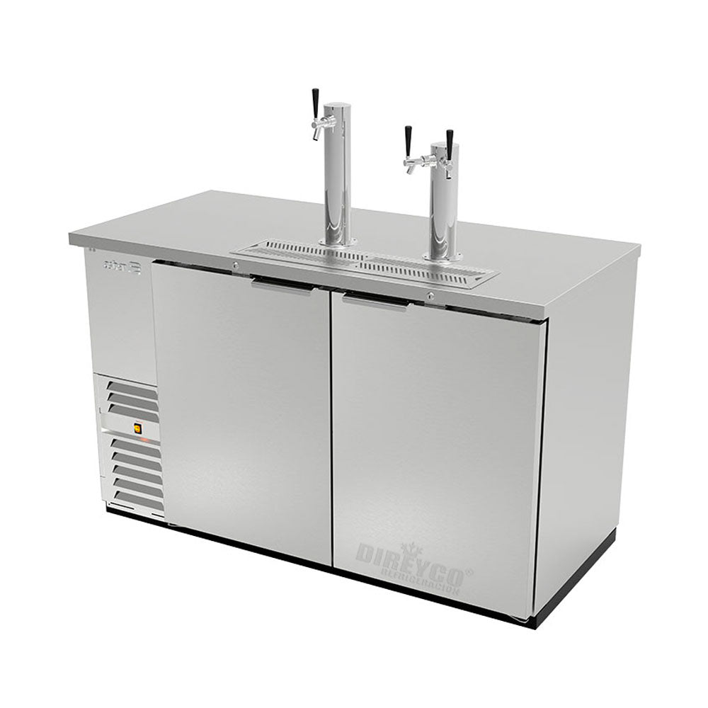 Dispensador de Cerveza de Barril Acero Inox Asber ADDC-58-S-HC 2 Torre –  Direyco Refrigeracion