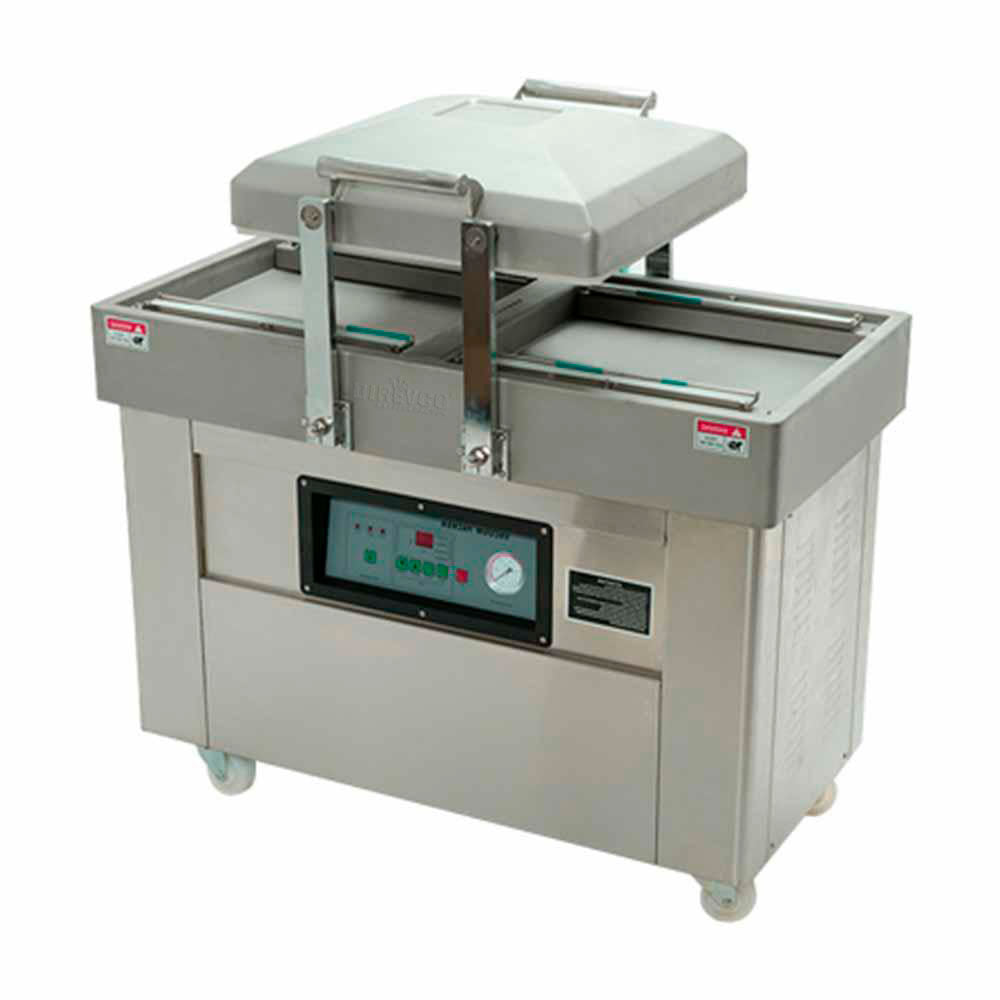 Empacadora Al Alto Vacio Migsa DZQ-4002SA De Piso Con Doble Campana Con Doble Barra Selladora De 400 x 13 mm