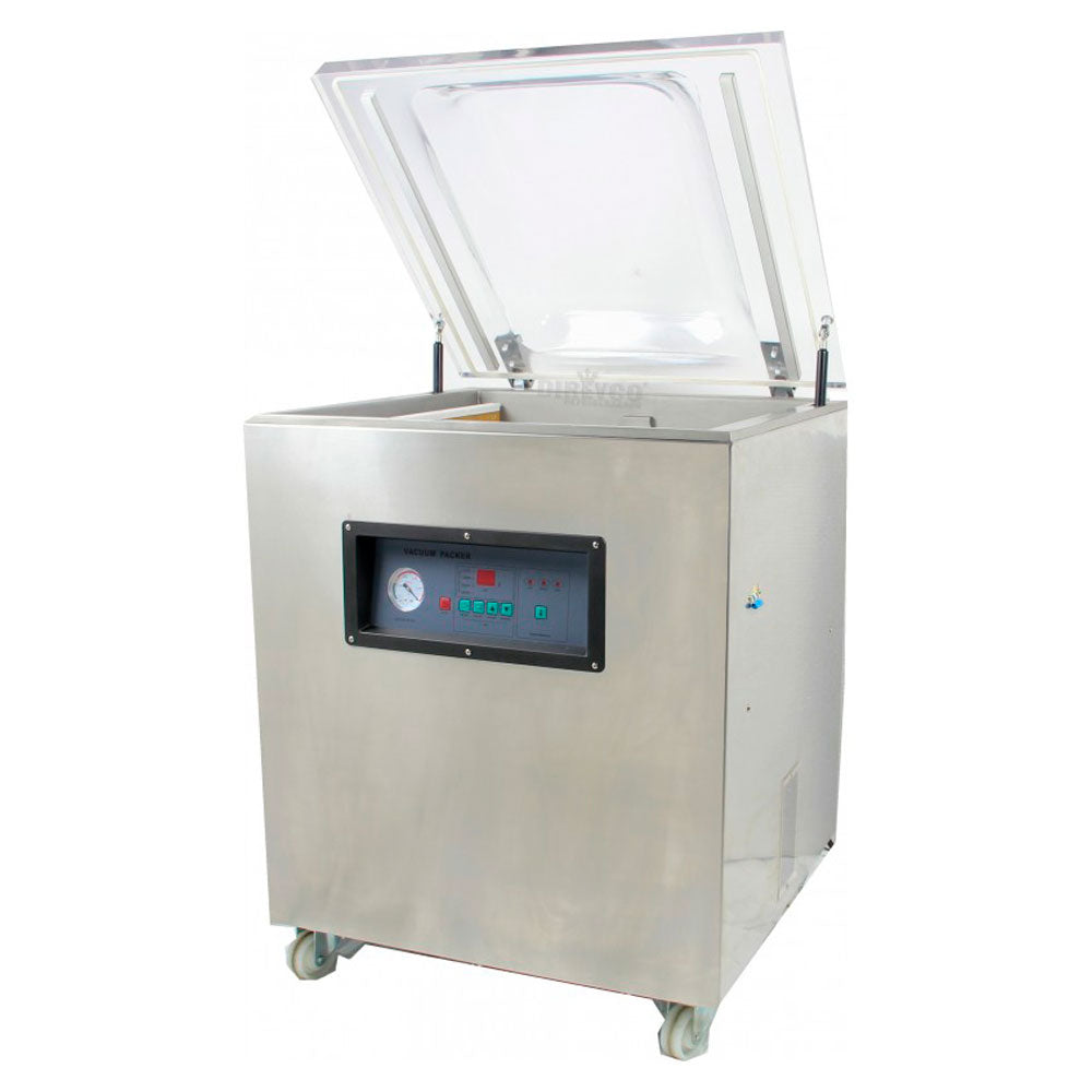 Empacadora Al Alto Vacio Migsa DZQ-800B-G Con Toma Para Inyeccion De Gas De Piso Doble Barra Selladora De 800 x 10 mm