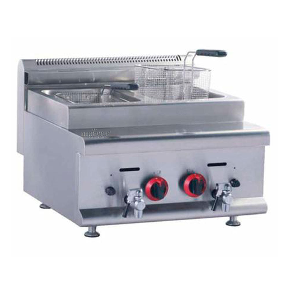 Freidora A Gas Migsa HGR-608 Modular Dos Tinas De 8 Litros Con Dos Canastillas