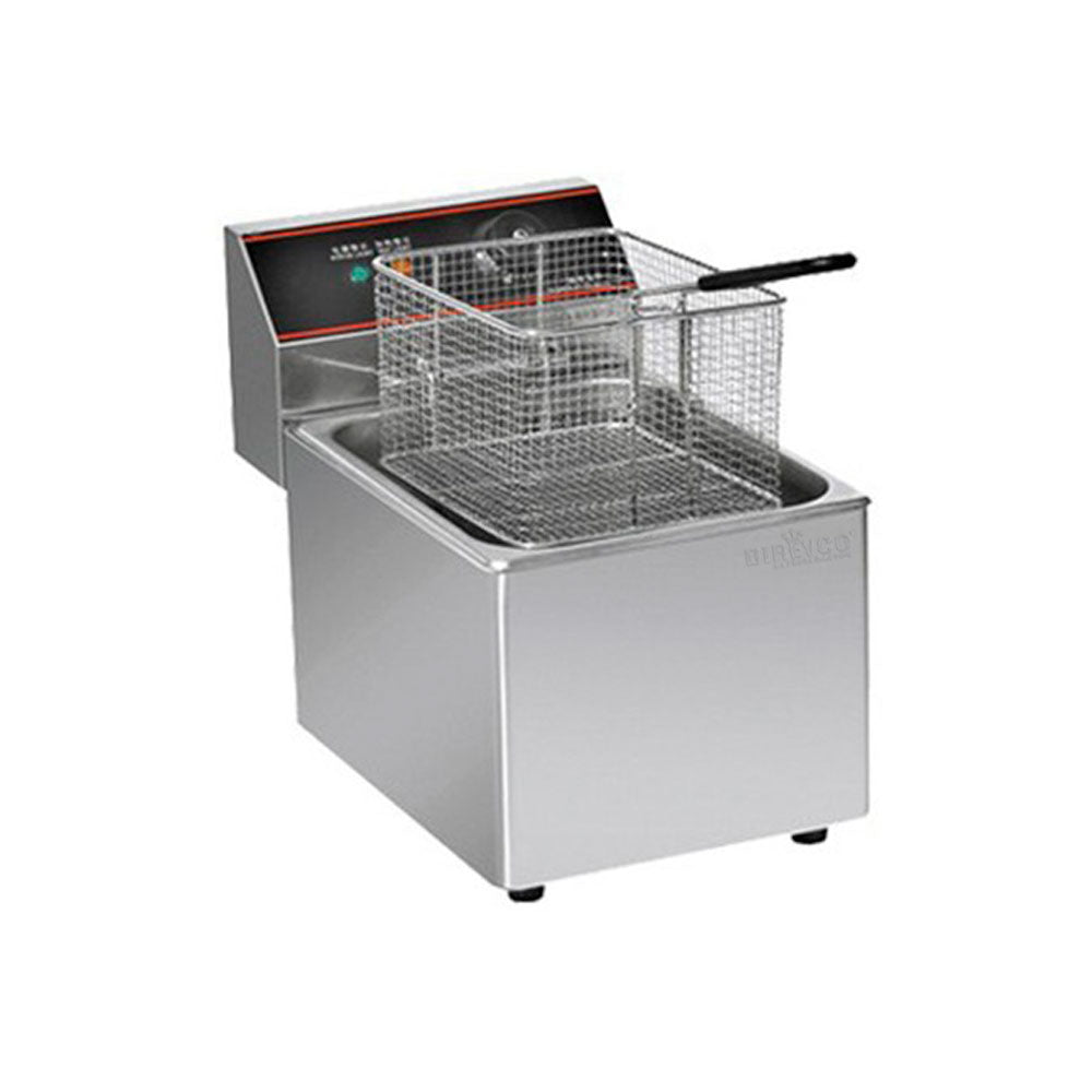 Freidora Eléctrica Migsa CKEF1LTS4 De Acero Inoxidable De 1 Tina Para 4 Litros