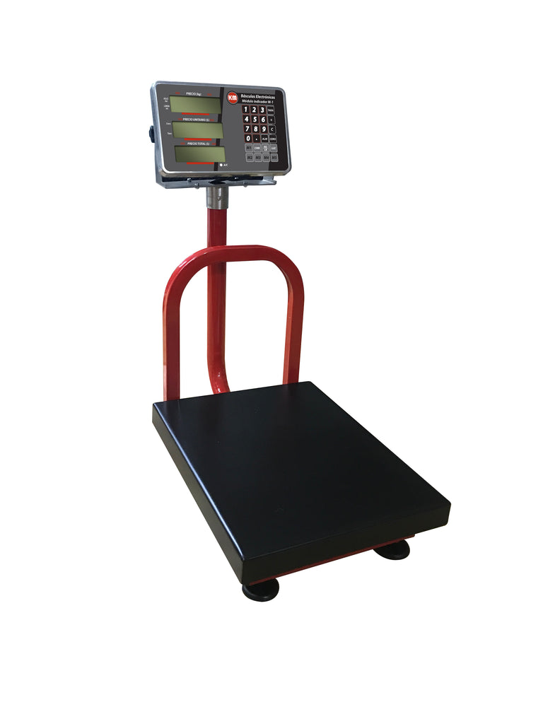 Bascula De Plataforma KM Mod. KM-150 LN Charola De Lamina Negra Para 150 Kilos